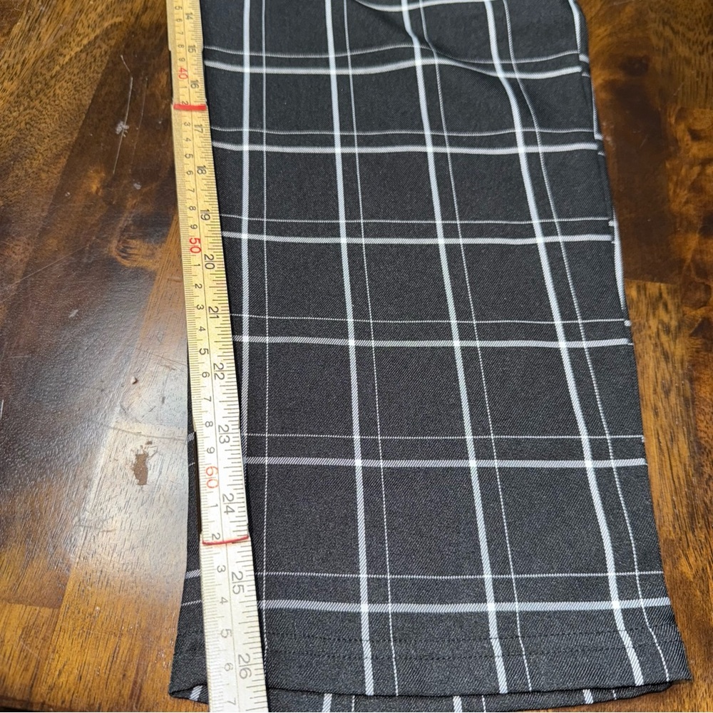 Grace Karin Black and White Dress Pants with Windowpane Pattern - Picture 2 of 8